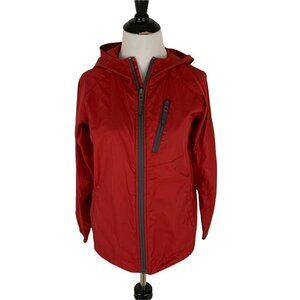 Columbia Children's Size 10/12 Windbreaker with Hoodie Omni-Shield Red